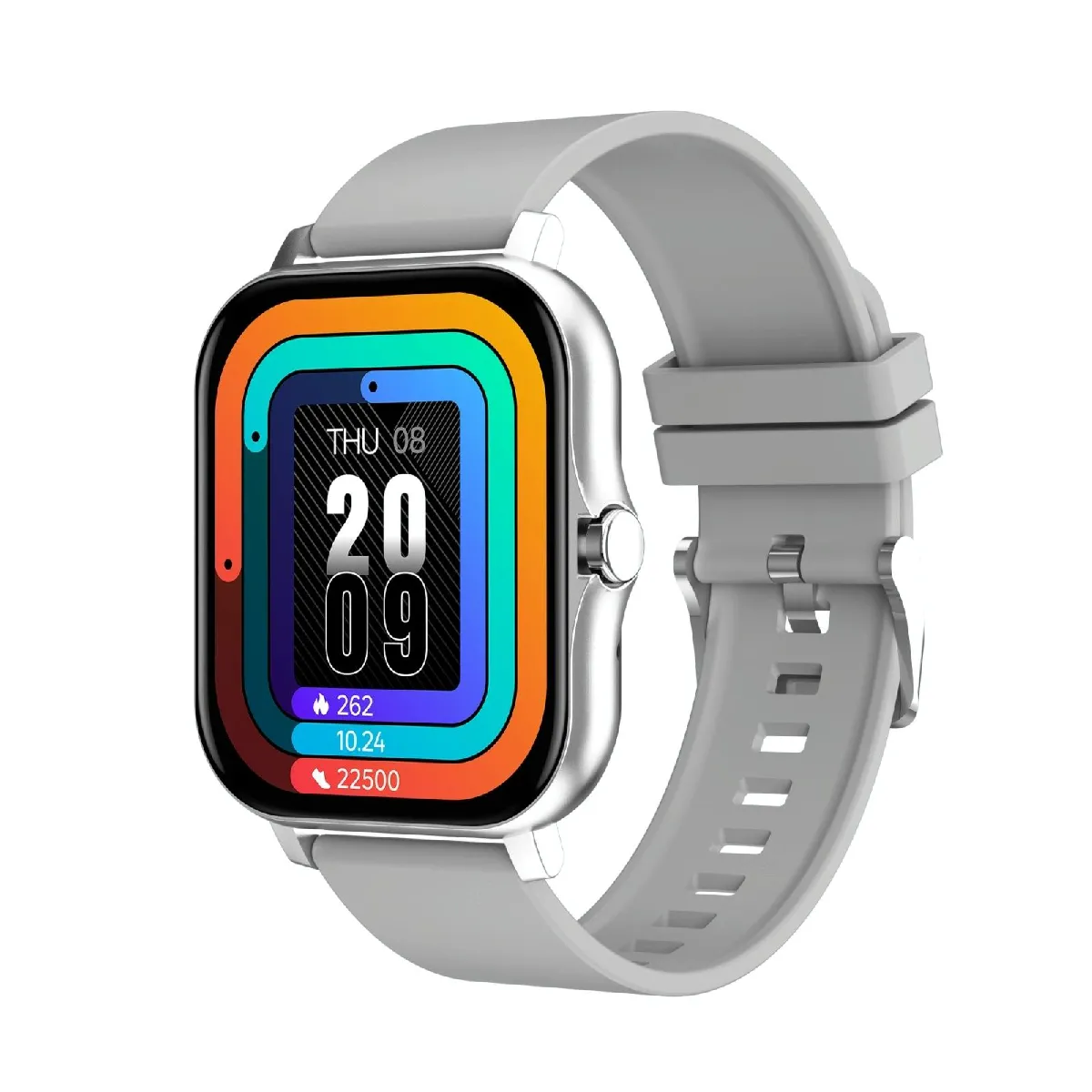 Yonis Argent Montre Connectée Ip67 Musique Appels Santé