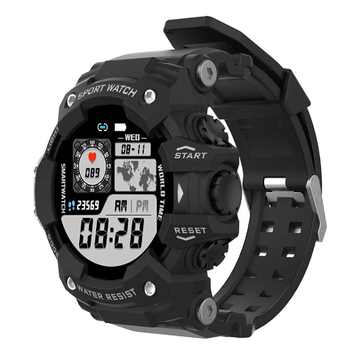 Yonis Noir Montre Connectée Cardio