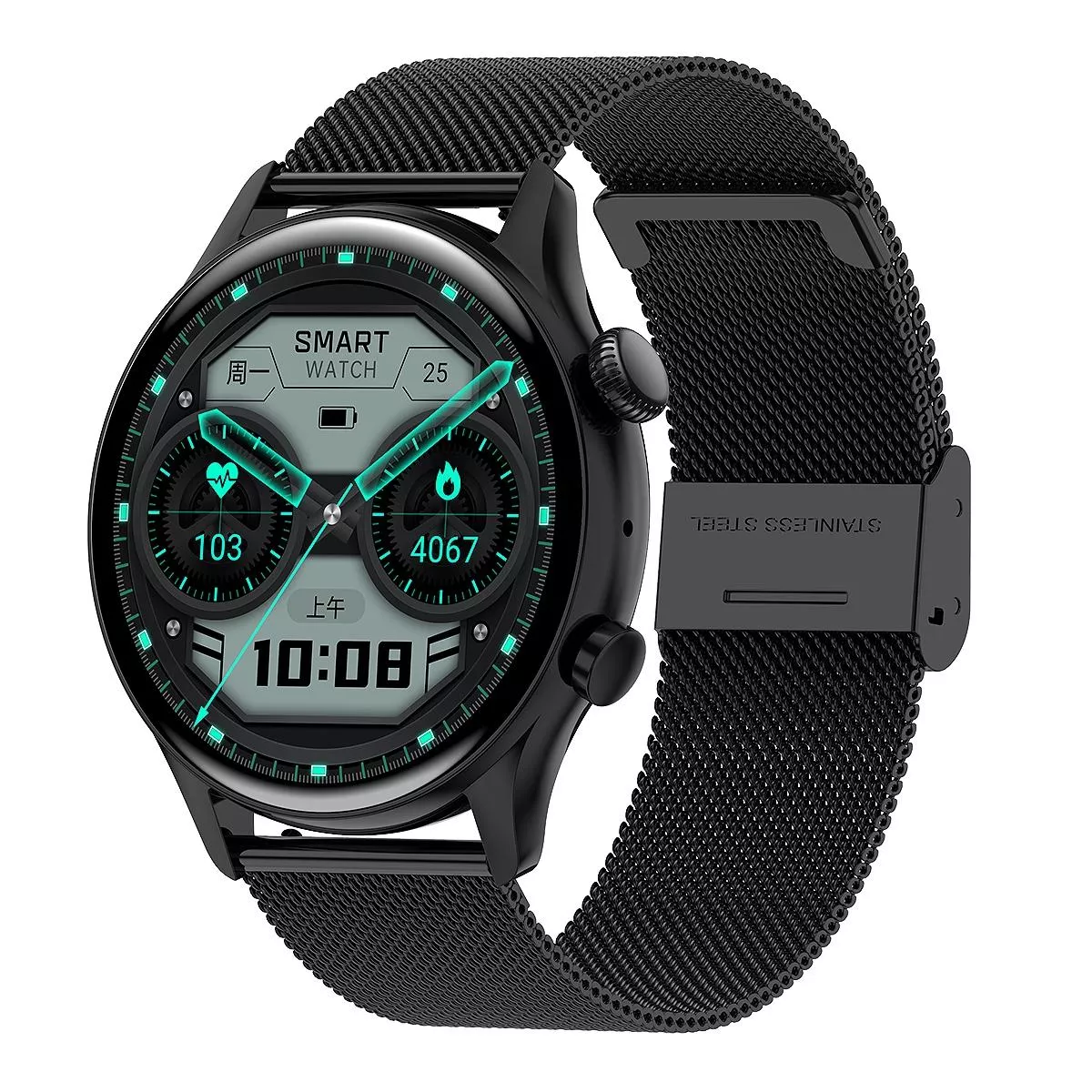 YONIS Montre Connect&eacute;e Cardio Inox