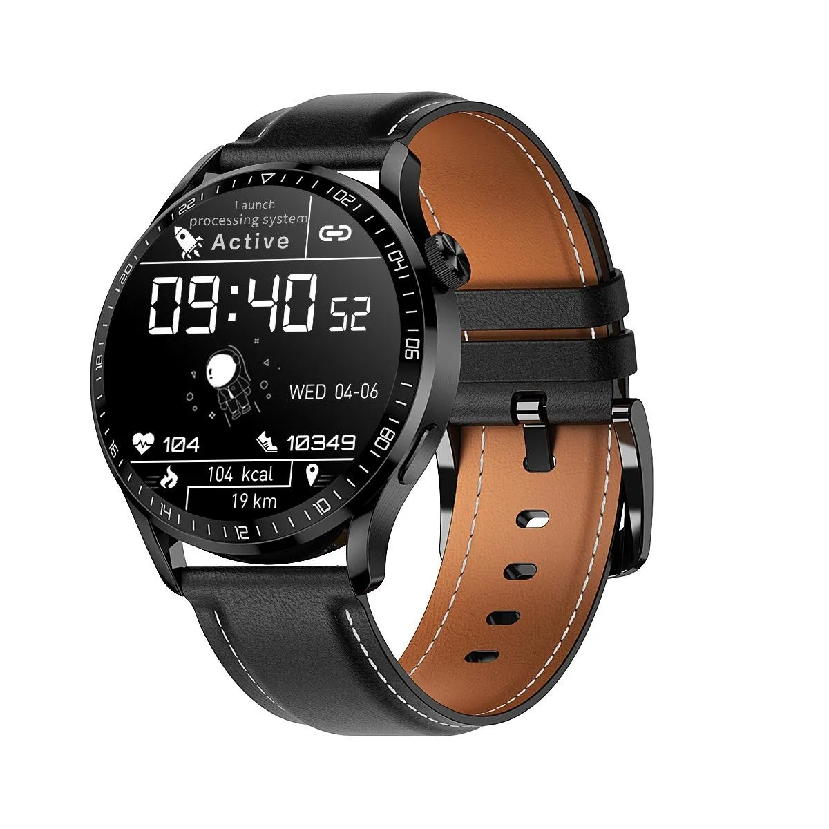 Yonis Montre Connectée Avec Cardiofréquencemètre - 1,32" - Graphite