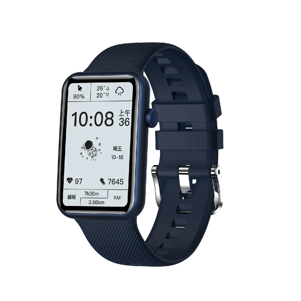 Yonis Bleu Montre Connectée Ip68 Étanche Bluetooth 5.0
