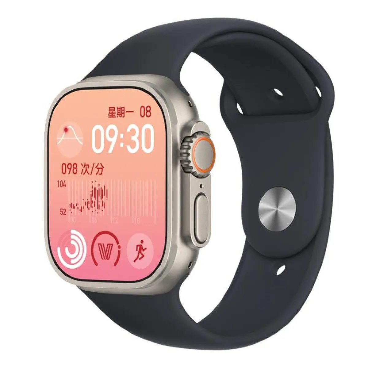 Yonis Noir Montre Connectée Ultra