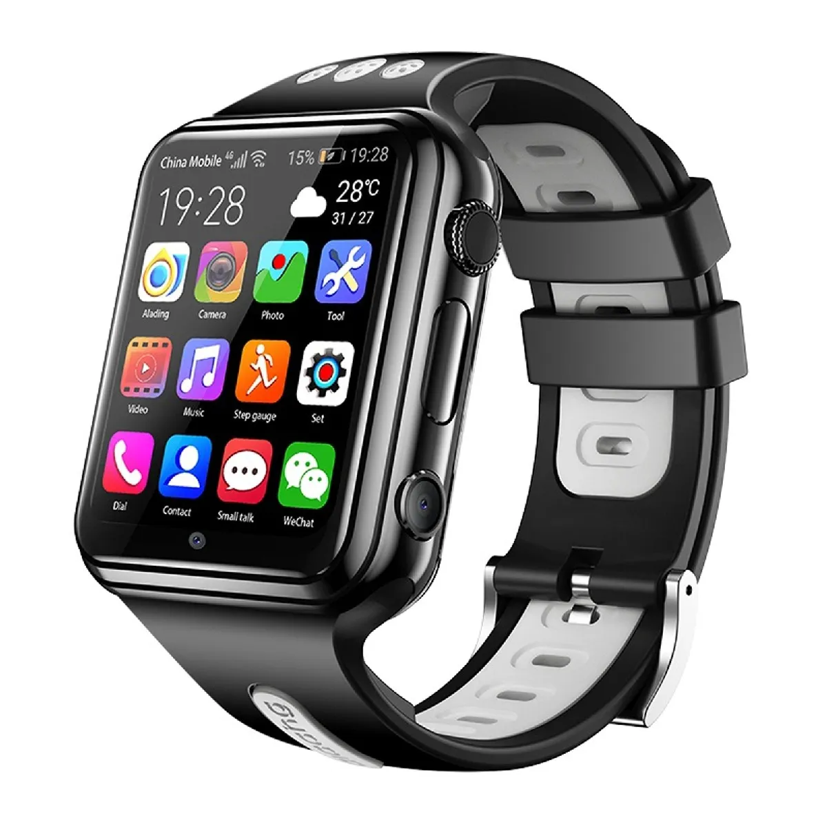 Yonis Noire/Grise Montre Connectée 1.54" 4G Android+32 Go