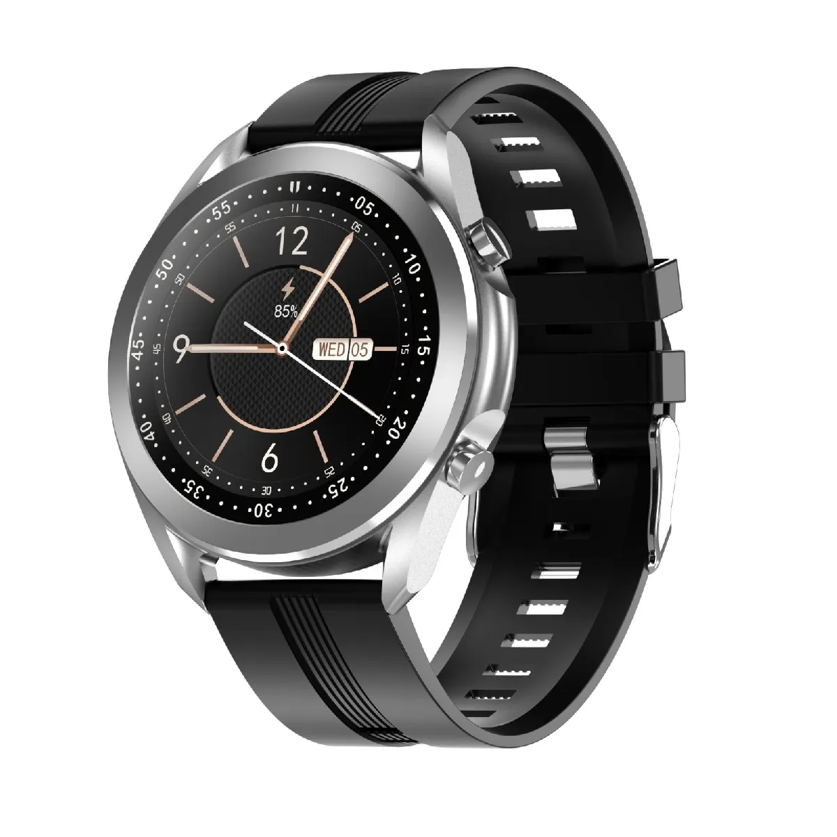 YONIS - Montre Connectée - Cardio - Pression - Oxymètre - Température - Bluetooth - Argent - Image 2