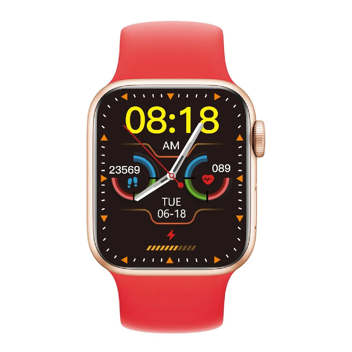 Yonis Rouge Montre Connectée Avec Appels Bluetooth - 1,9 Pouces