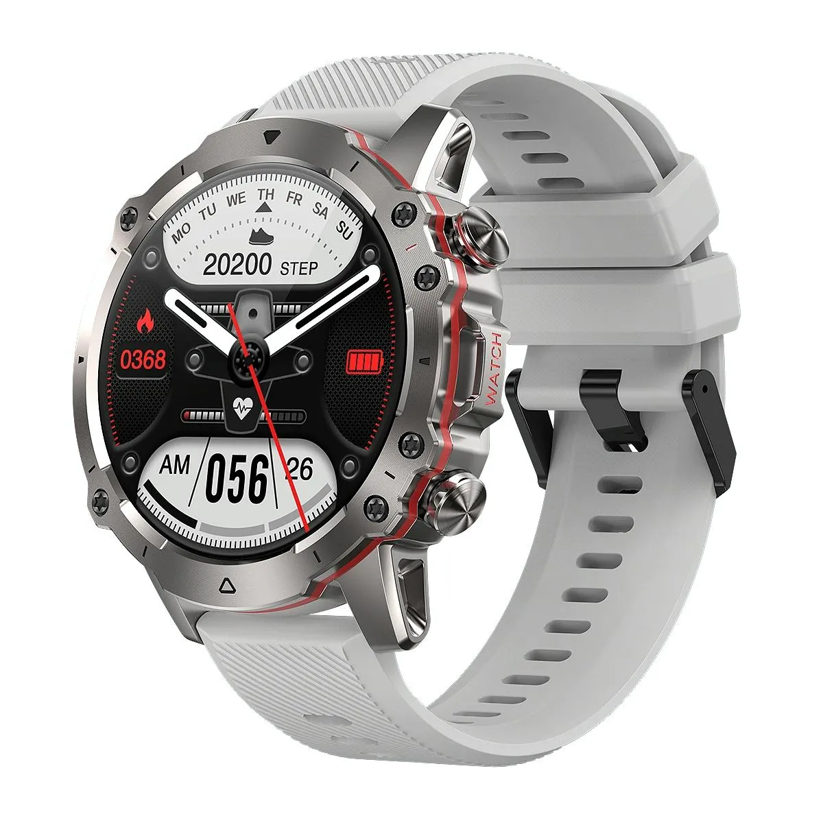 Yonis Orange Montre Connectée Ip67 Bt5.1 1.43' Sante Appel Voix