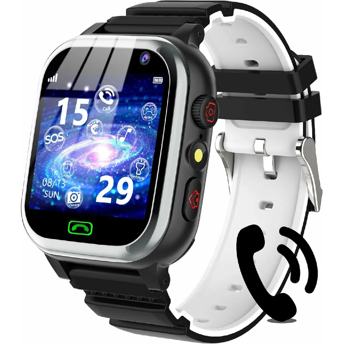 Montre Connectée Enfant SOS - Noir Montre Connectée Enfant SOS - Noir