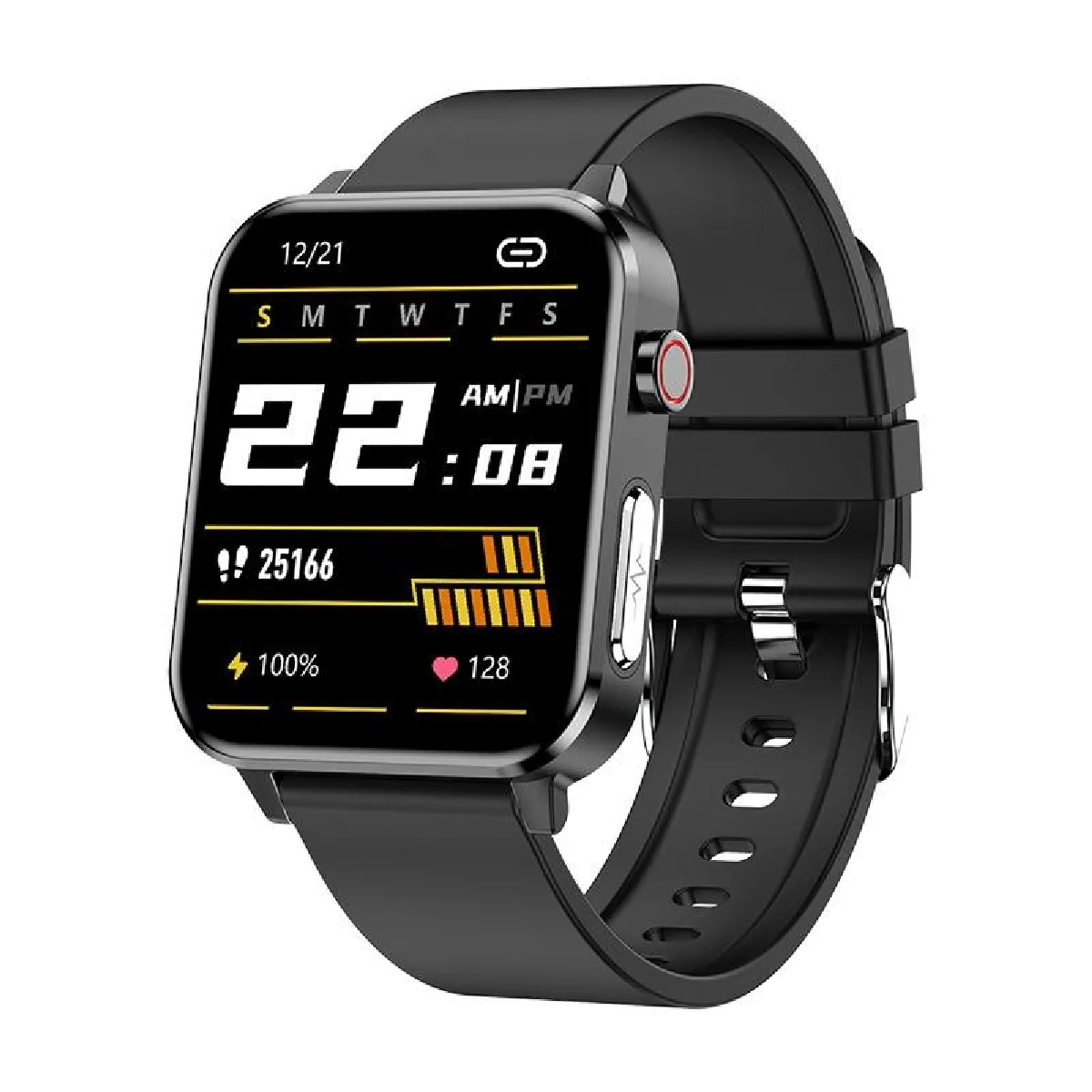 YONIS - Montre Connectée - Bluetooth 5.0 - Moniteur Cardiaque - Noir - Image 2