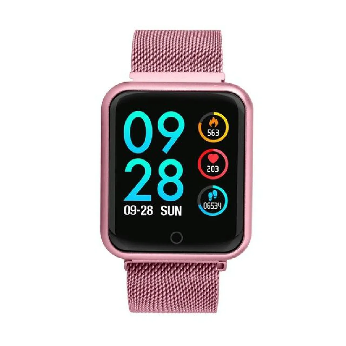 Yonis Rouge Montre Connectée Avec Cardiofréquencemètre