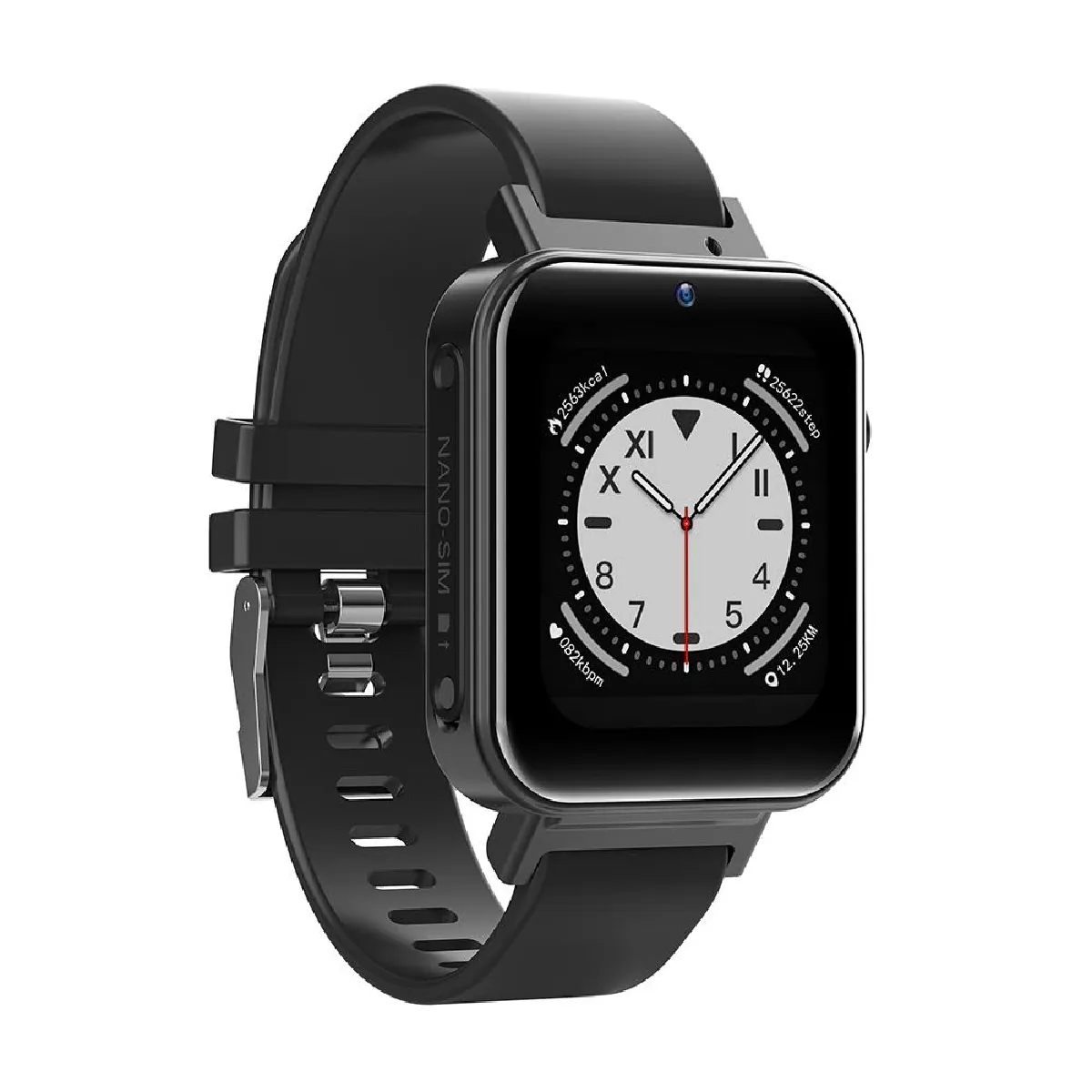 Yonis Noir Montre Connectée 4G - 1,75