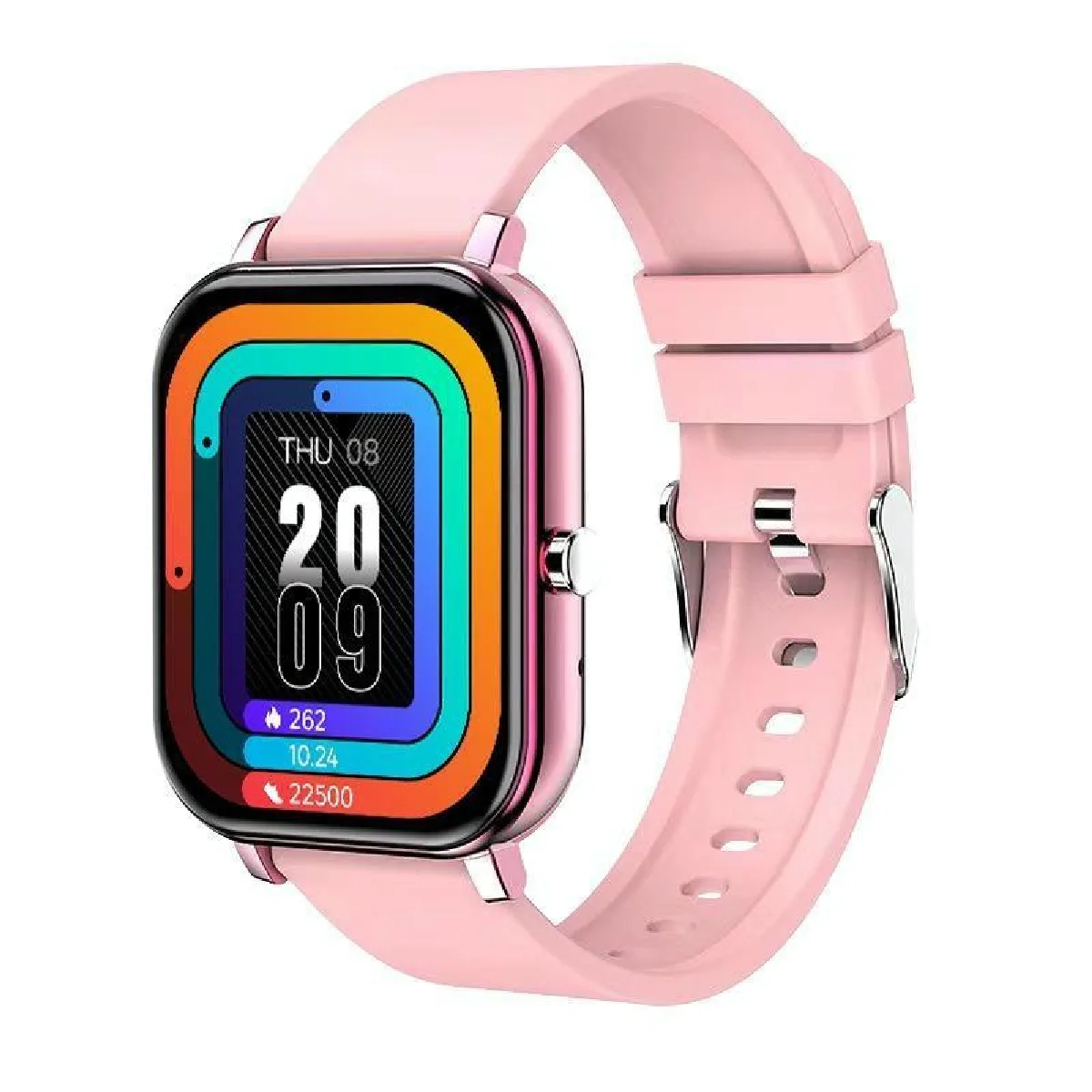 Yonis Femme Rose Montre Connectée Suivi Santé Bluetooth