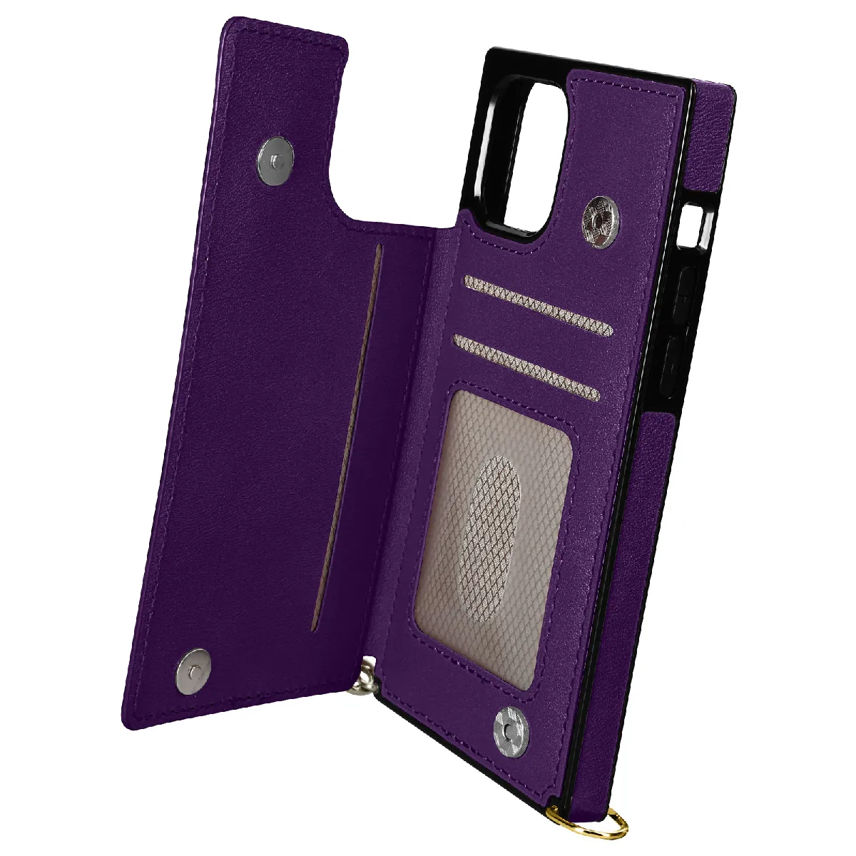 Avizar Violet Coque Cordon Iphone 12 Et 12 Pro Multifonction Avec Lanière
