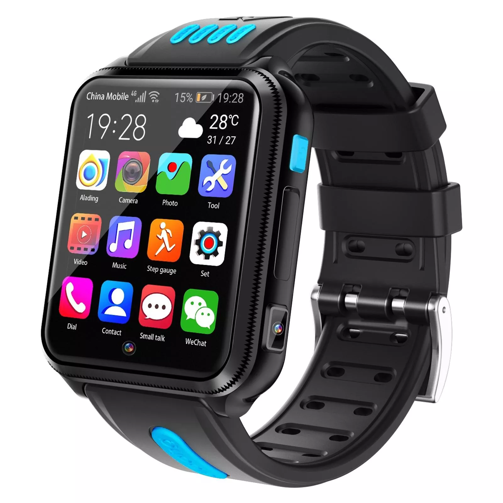 YONIS Montre Connect&eacute;e 4G GPS Double Cam&eacute;ra 1.54