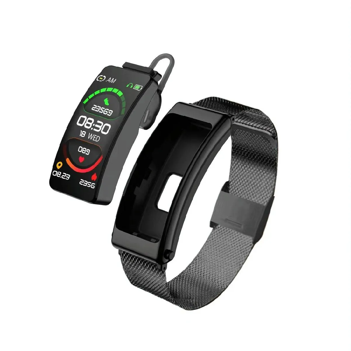 Yonis Noir Montre Connectée Or Bluetooth 5.2 Multifonction 1.14