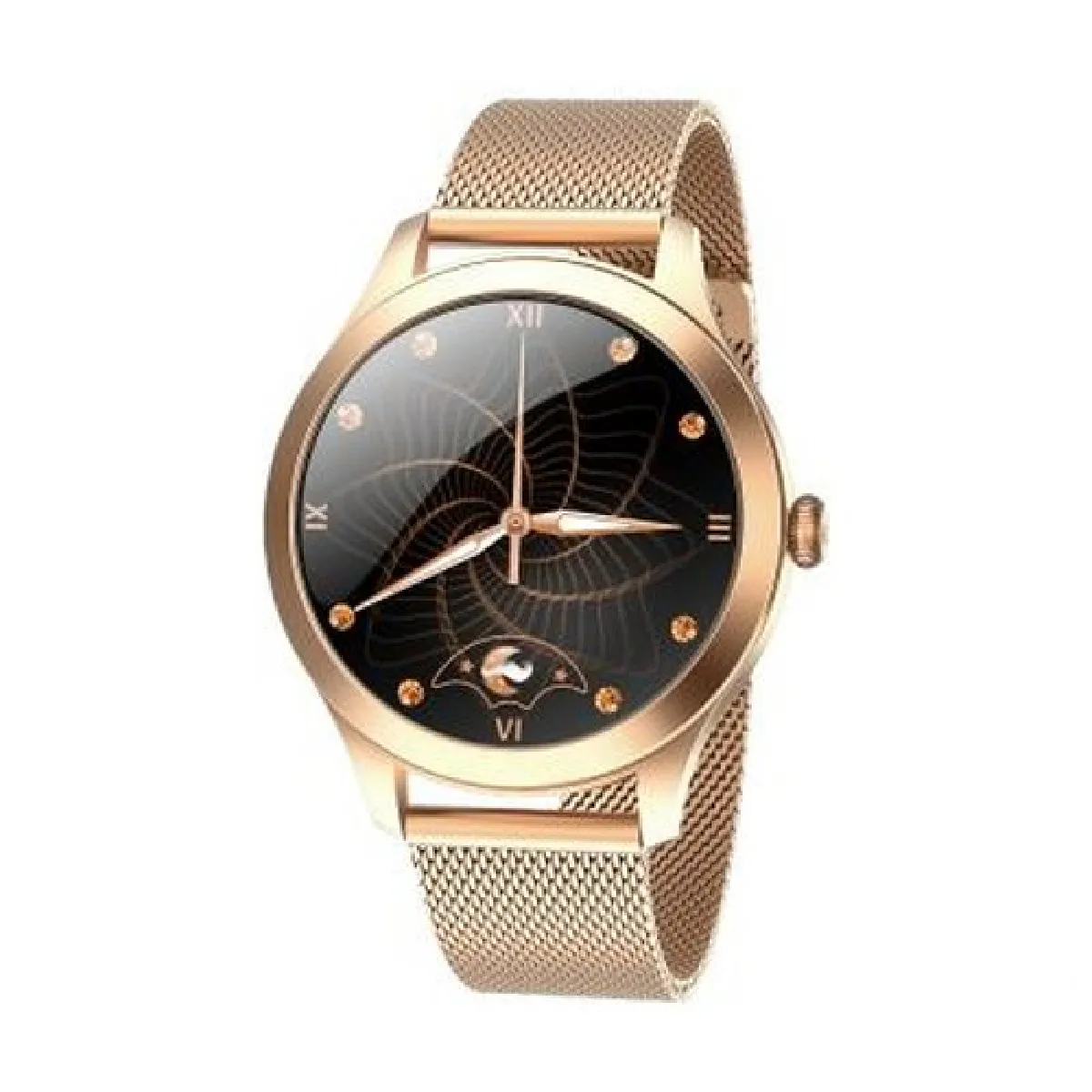 MaxCom FW42 Acier inoxydable Montre connectée avec bracelet métal affichage 1.09 Bluetooth 70 g or - vue 2