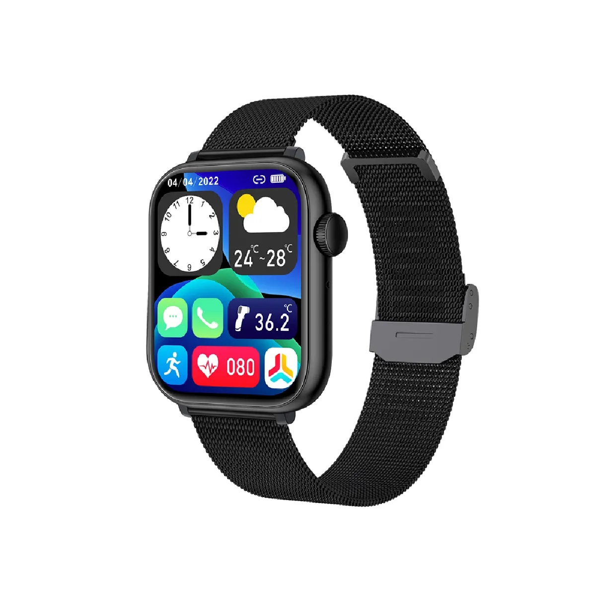 Montre Connectée AVIZAR Mod èle Unity Bluetooth 5.2 Mémoire Flash 67M Bracelet Milanais - vue 2