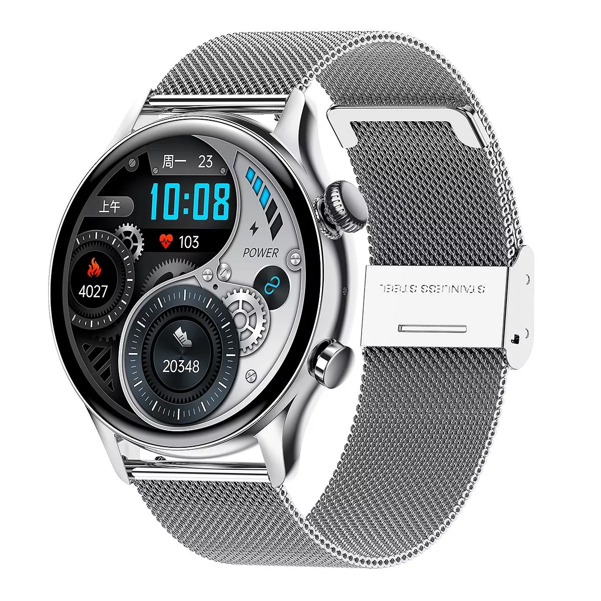 YONIS Montre Connect&eacute;e Cardio Inox