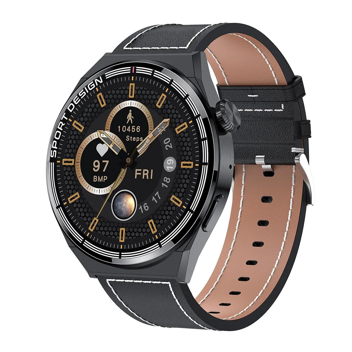 YONIS - Montre Connectée - Écran Tactile 1.6 Pouces - NFC - Bluetooth - Noir - Image 2