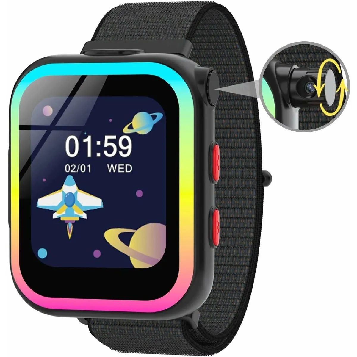 Vendos85 Montre Enfant Caméra Rotative Vendos85 Montre Enfant Caméra Rotative