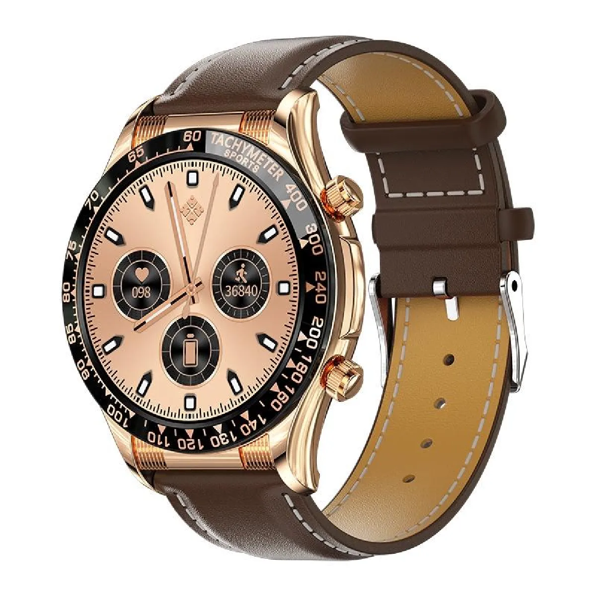 Yonis Montre Connectée Tactile - 1,32 - Or