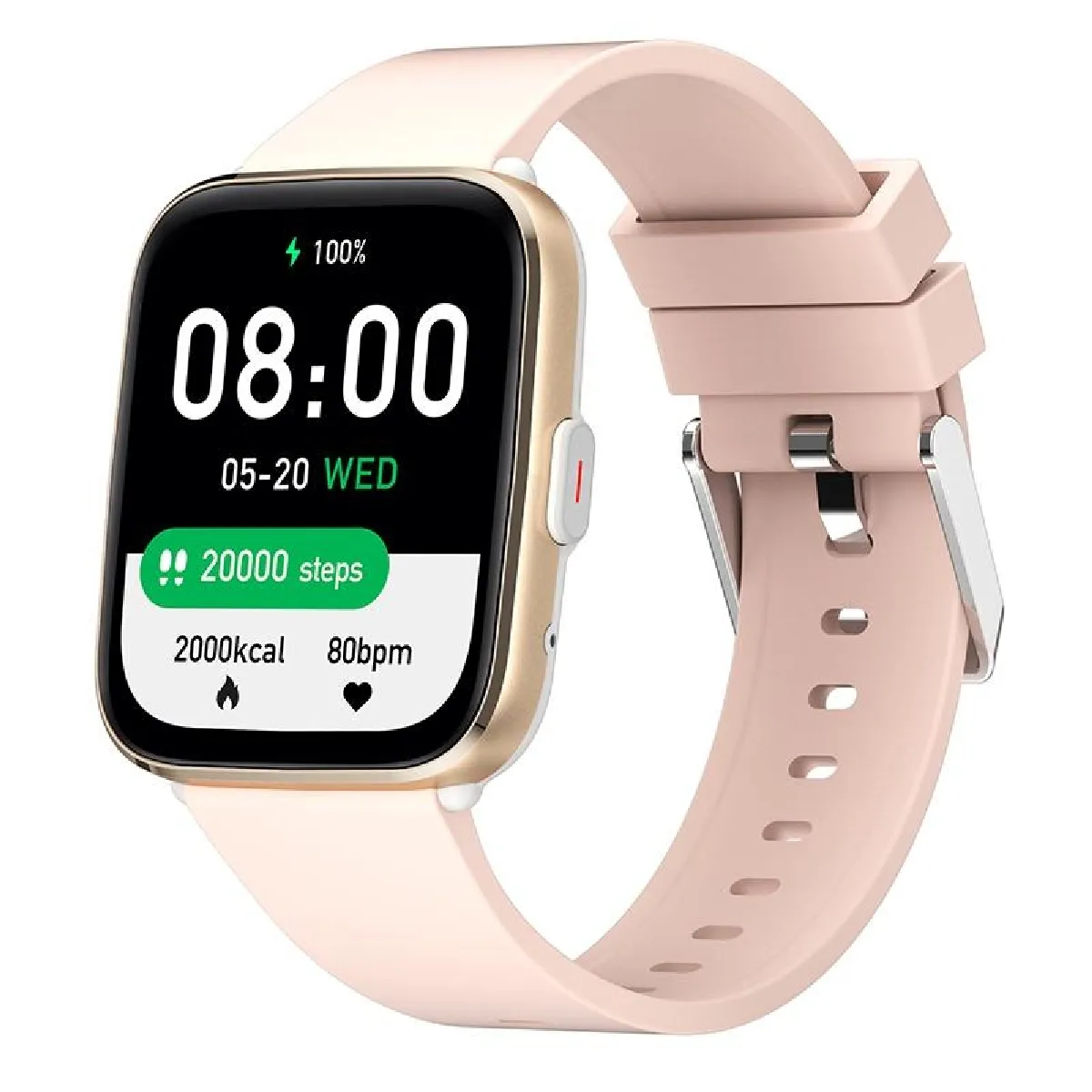 Yonis Rose Montre Connectée Ips - 1,7 Pouces