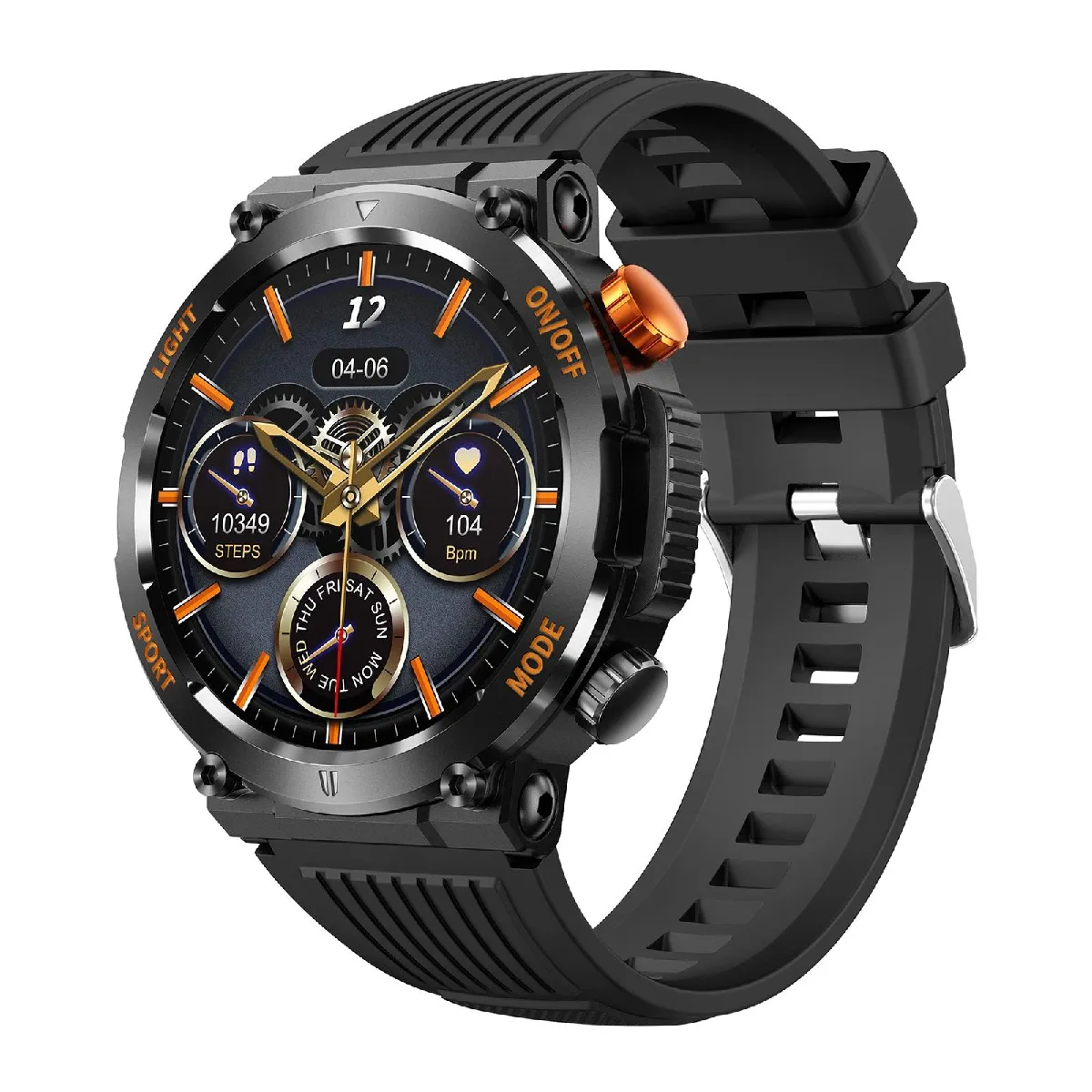 Yonis Noir Montre Connectée À Écran Tactile - 1,46?