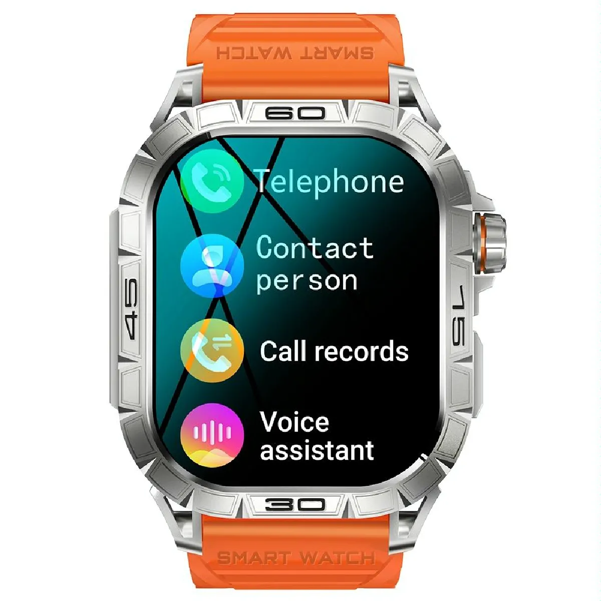 Yonis Orange Montre Connectée Suivi Santé Bluetooth