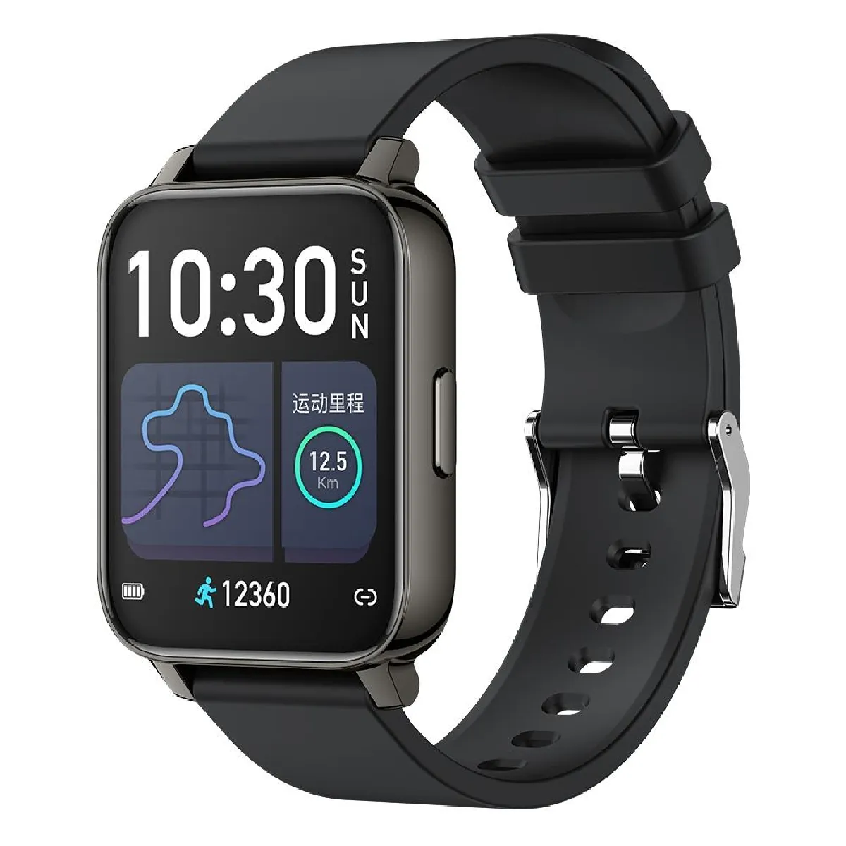 Yonis Noir Montre Connectée Tft - 1,69 Pouces