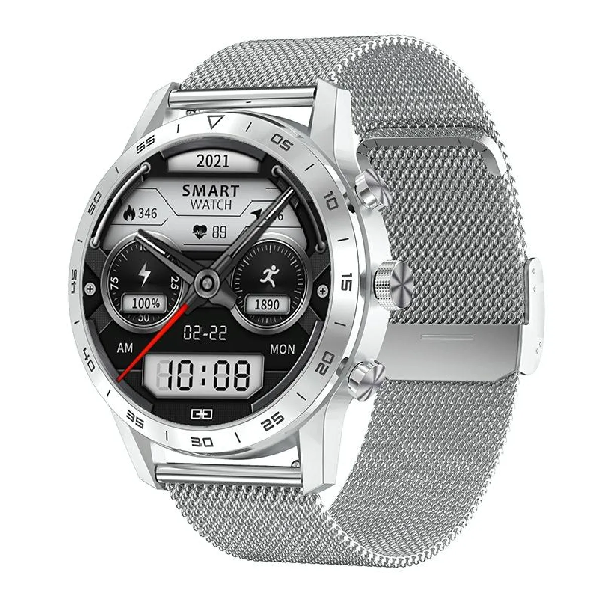 Yonis Argent Montre Connectée Multisport