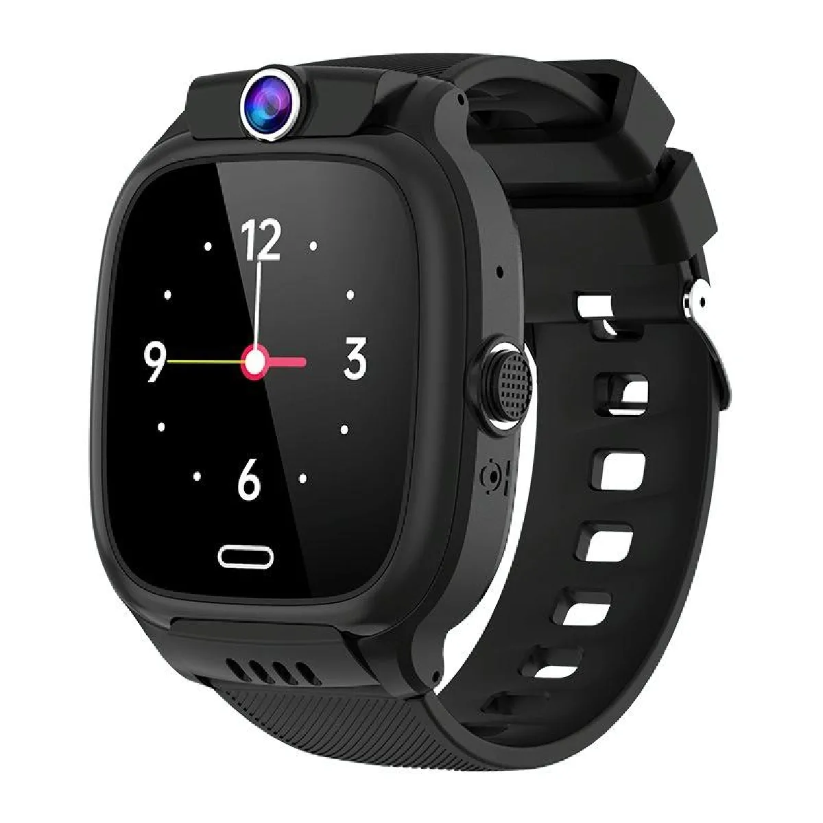 Yonis Noir Montre Enfant 4G Appel Vidéo Sos Etanche