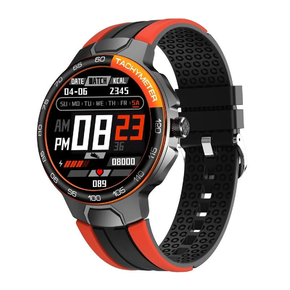 Yonis Montre Connectée Avec Suivi Cardiaque - 1,28 Pouces