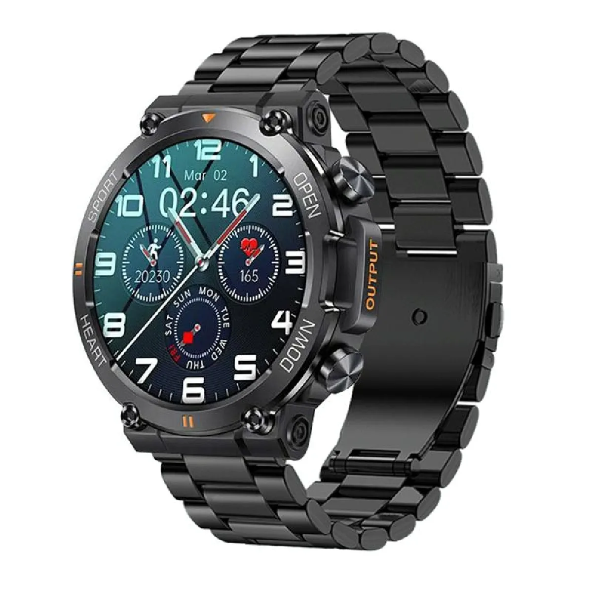 YONIS - Montre Connectée - 1.39 Pouces - Noir - Image 2