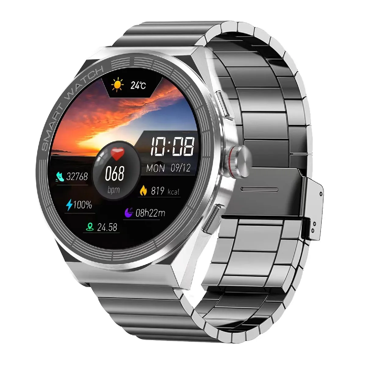 Yonis Argent Montre Connectée Nfc