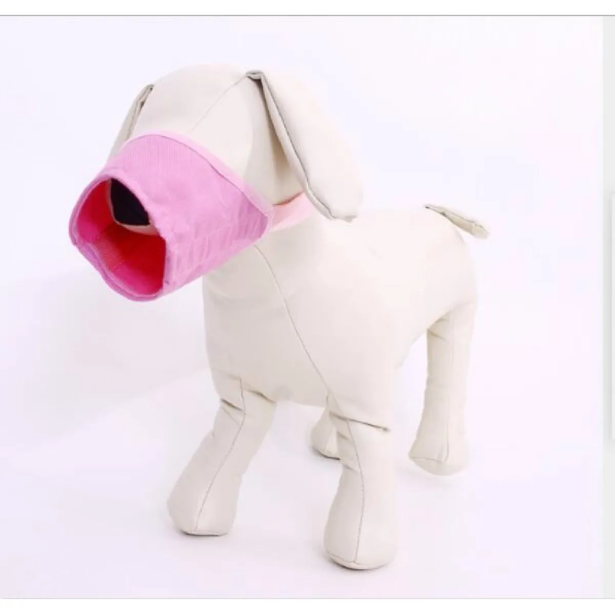 Meilleurs prix pour Muselières chien Fournisseur d'animal muselière nylon respirant confortable doux maille réglable masque pour animaux de compagnie bouche prévenir la morsuretaille 24cm rose