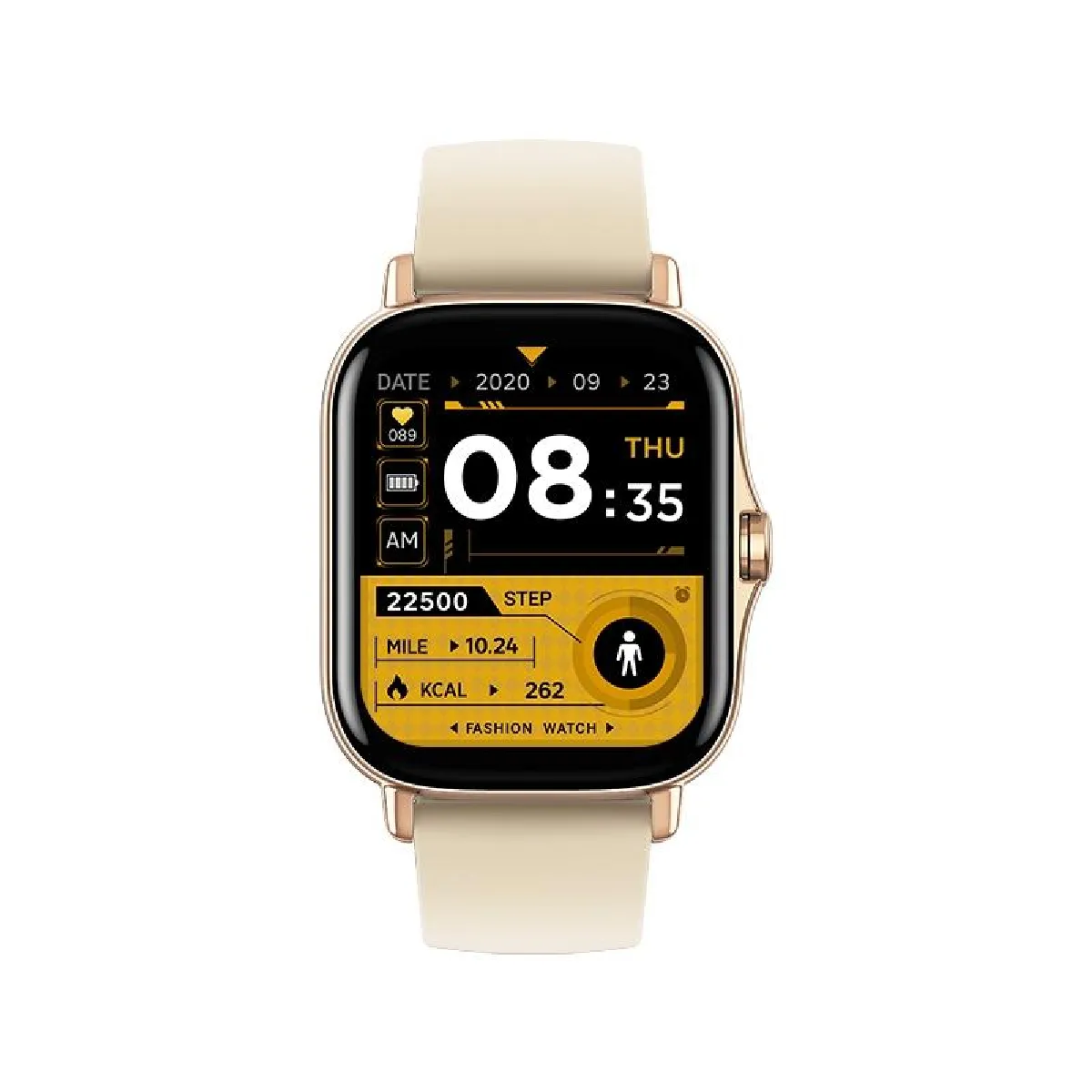 Non Communiqué Femme Montre Connectée Pression Artérielle Cardio Oxygène Sanguin Or Yonis - Image 2
