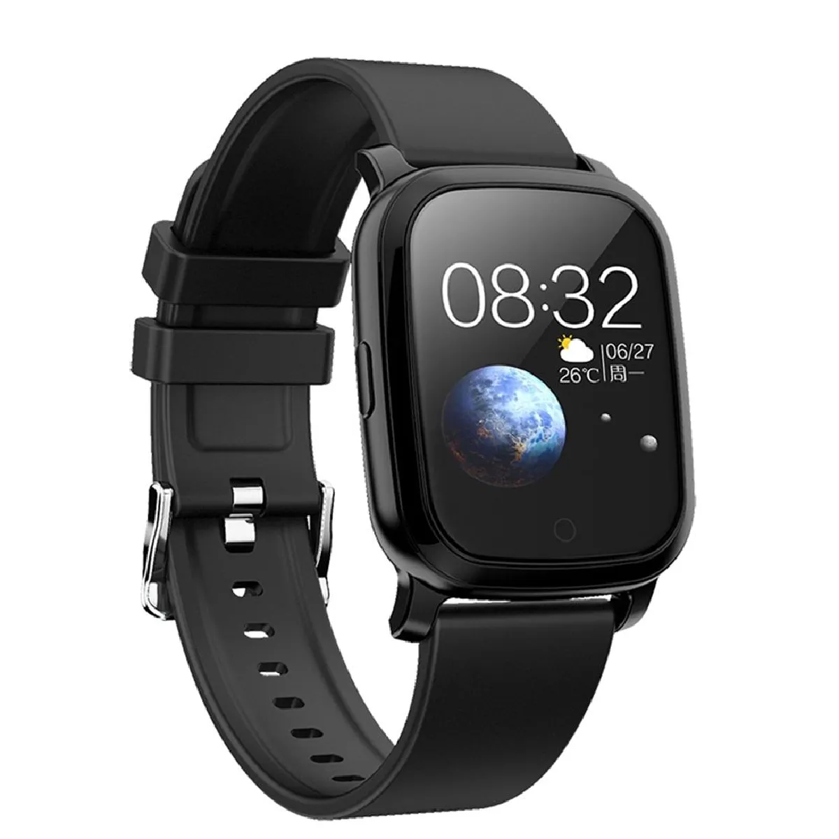 Yonis Noir Montre Connectée Gps - 33,02 Mm