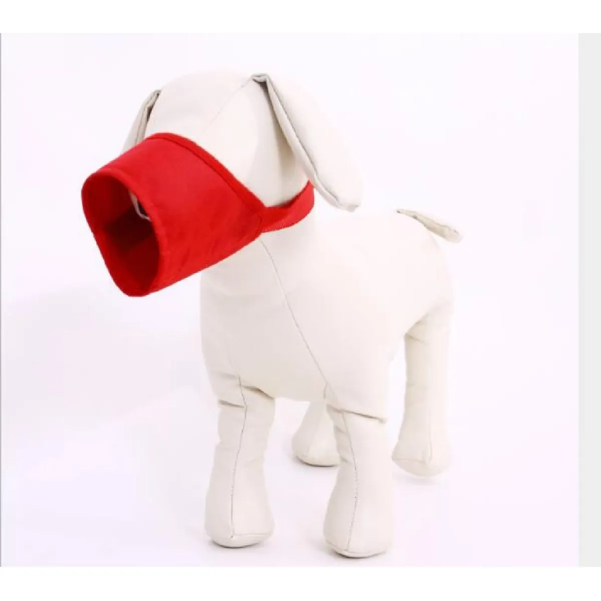 Comparer les prix de Muselières chien Fournisseur d'animal muselière nylon respirant confortable doux maille réglable masque pour animaux de compagnie bouche empêcher la morsuretaille 18cm rouge