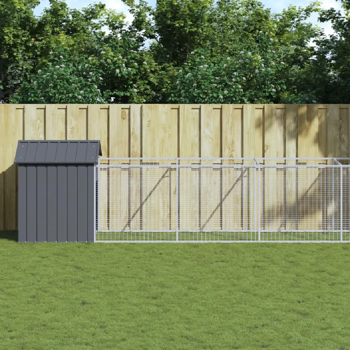 Vidaxl Niche pour chien avec cour 117x813x123 cm