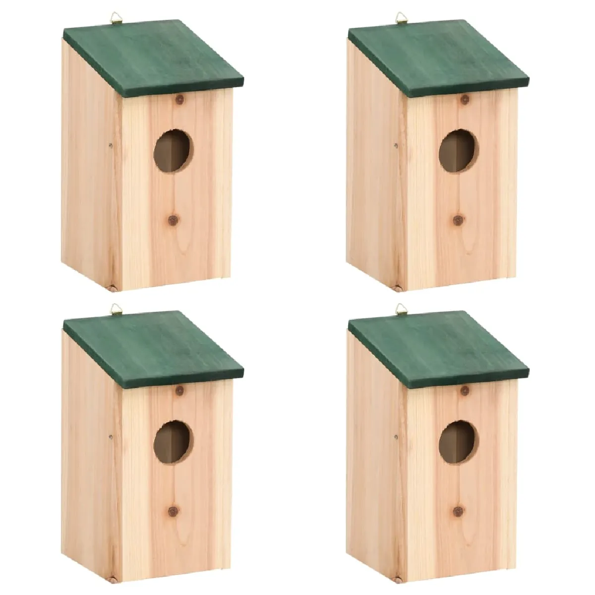 VidaXL 4 Nichoirs Bois - vue 2