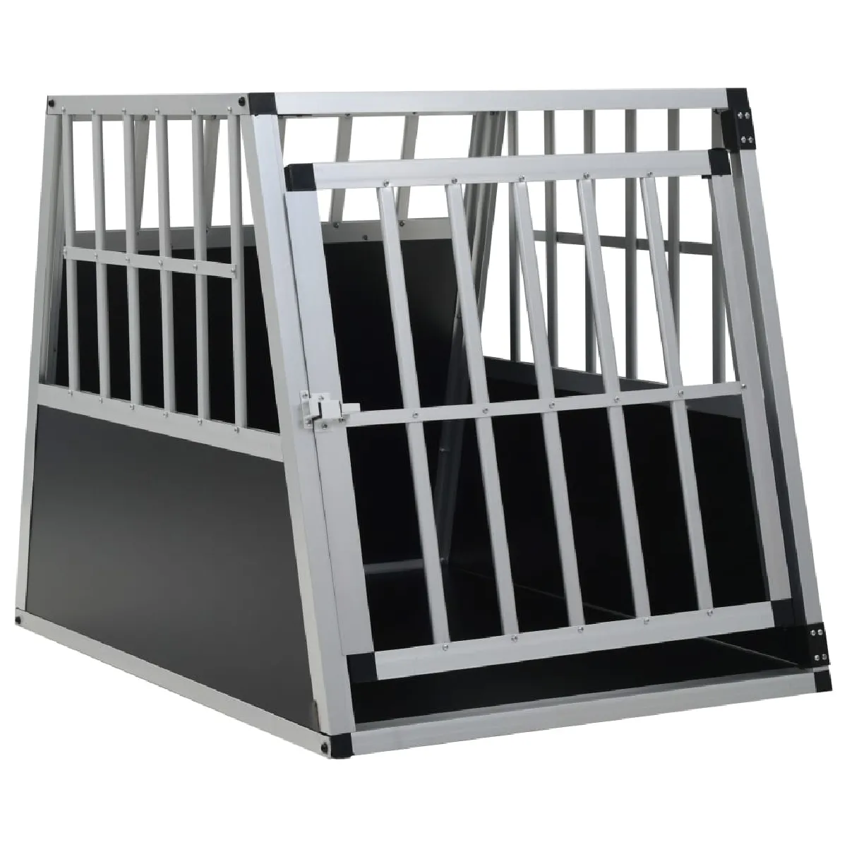 vidaXL Cage pour chien 65x91x69 5 cm Aluminium et MDF - vue 2
