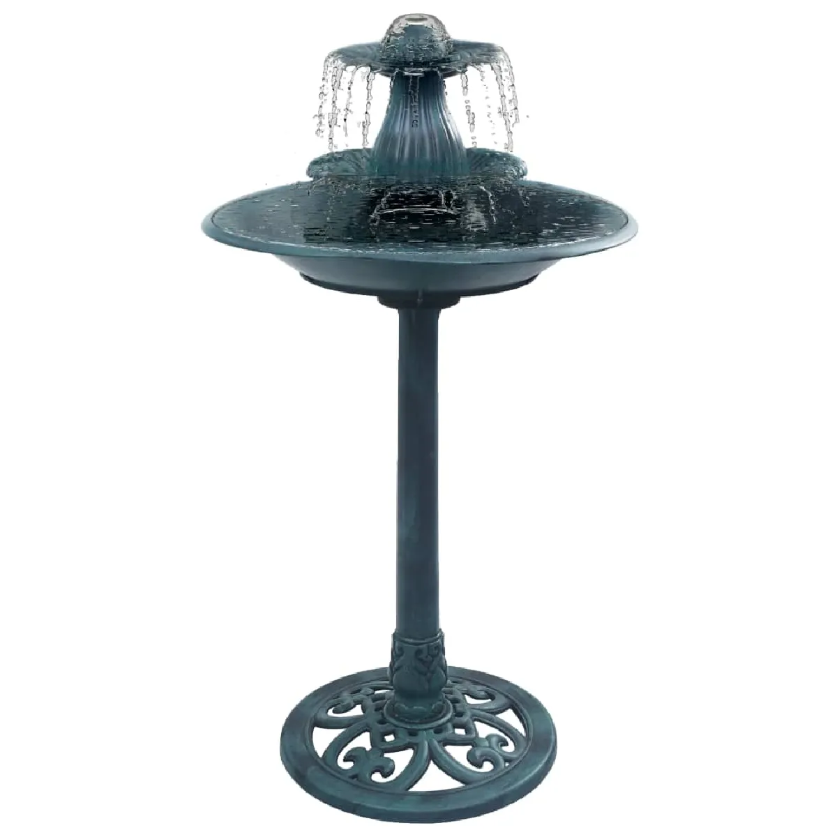 Meilleurs prix pour vidaXL Bain pour oiseaux avec fontaine Vert 50x91 cm Plastique