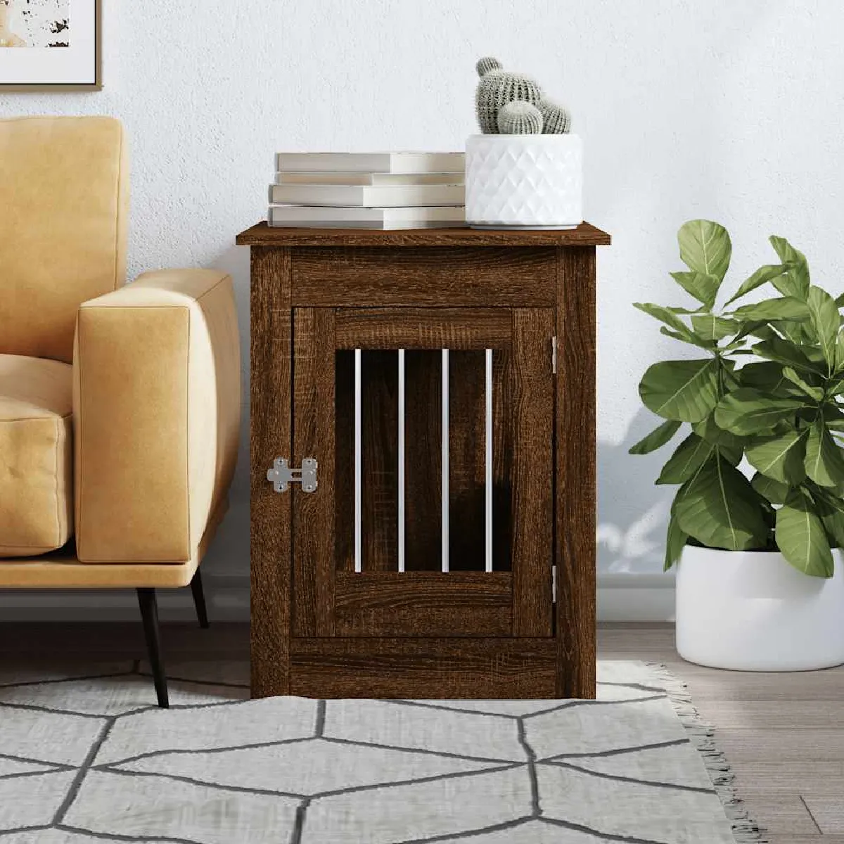 Meuble de cage pour chiens-Abri pour chien sonoma gris 55x80x68 cm 776711