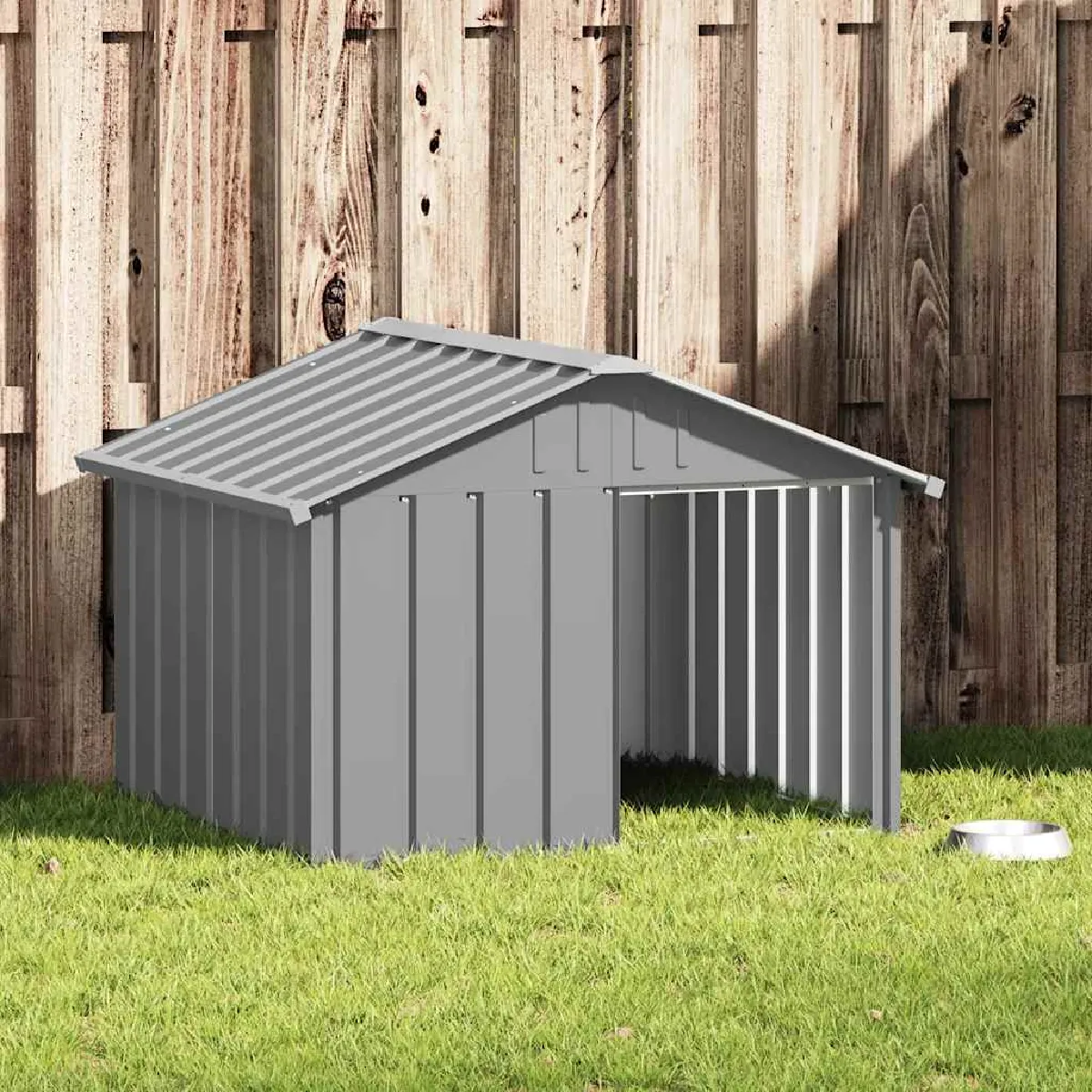 Vidaxl Niche chien 116,5x103x81,5 cm - Acier galvanisé - vue 2