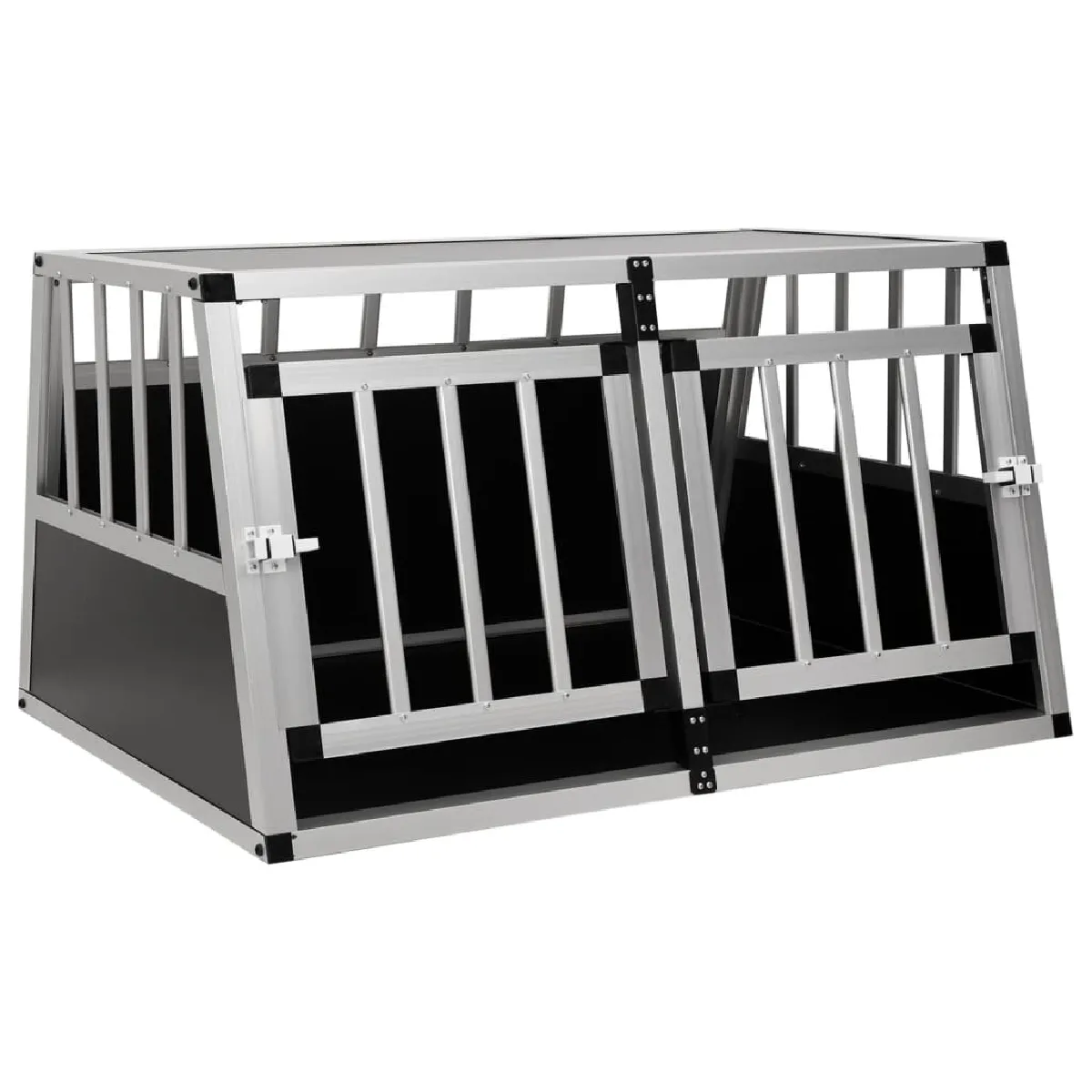 Comparer les prix de vidaXL Cage pour chien à double porte 89 x 69 x 50 cm