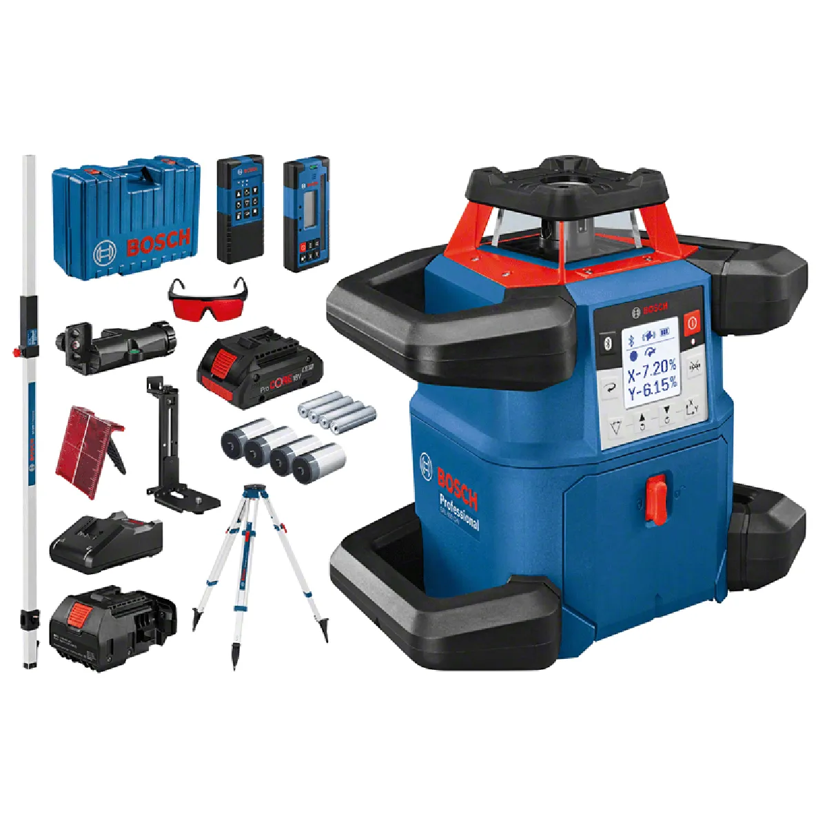 Pack laser rotatif double pente BOSCH GRL600CHV Batterie 18V 4.0Ah 06159940P5 - vue 2