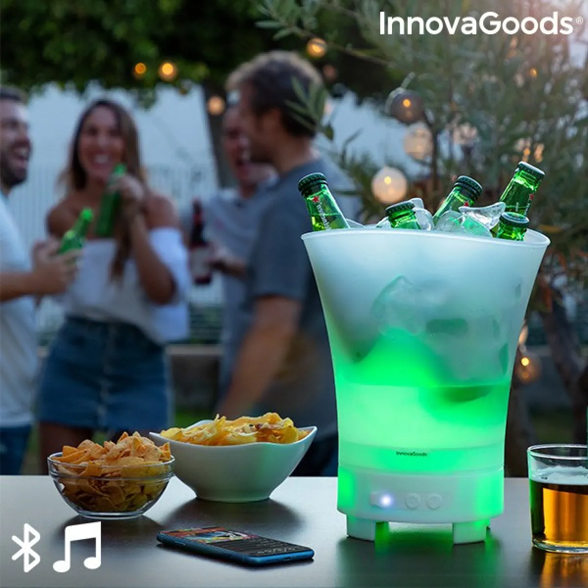 Totalcadeau Seau À Glaçons Led Haut-Parleur