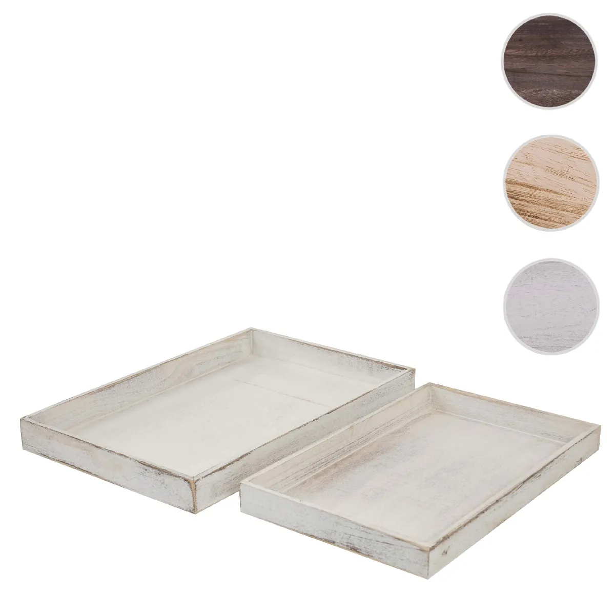 Mendler Blanc Plateau Décoration - Shabby