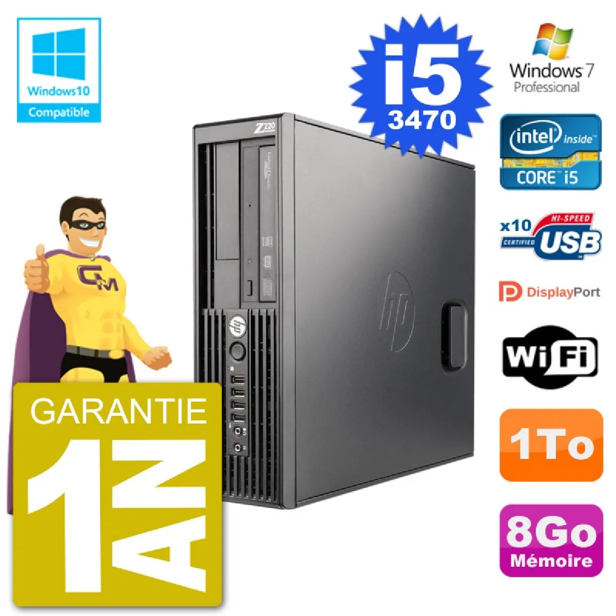 Hp WorkStation Z220 SFF - Noir