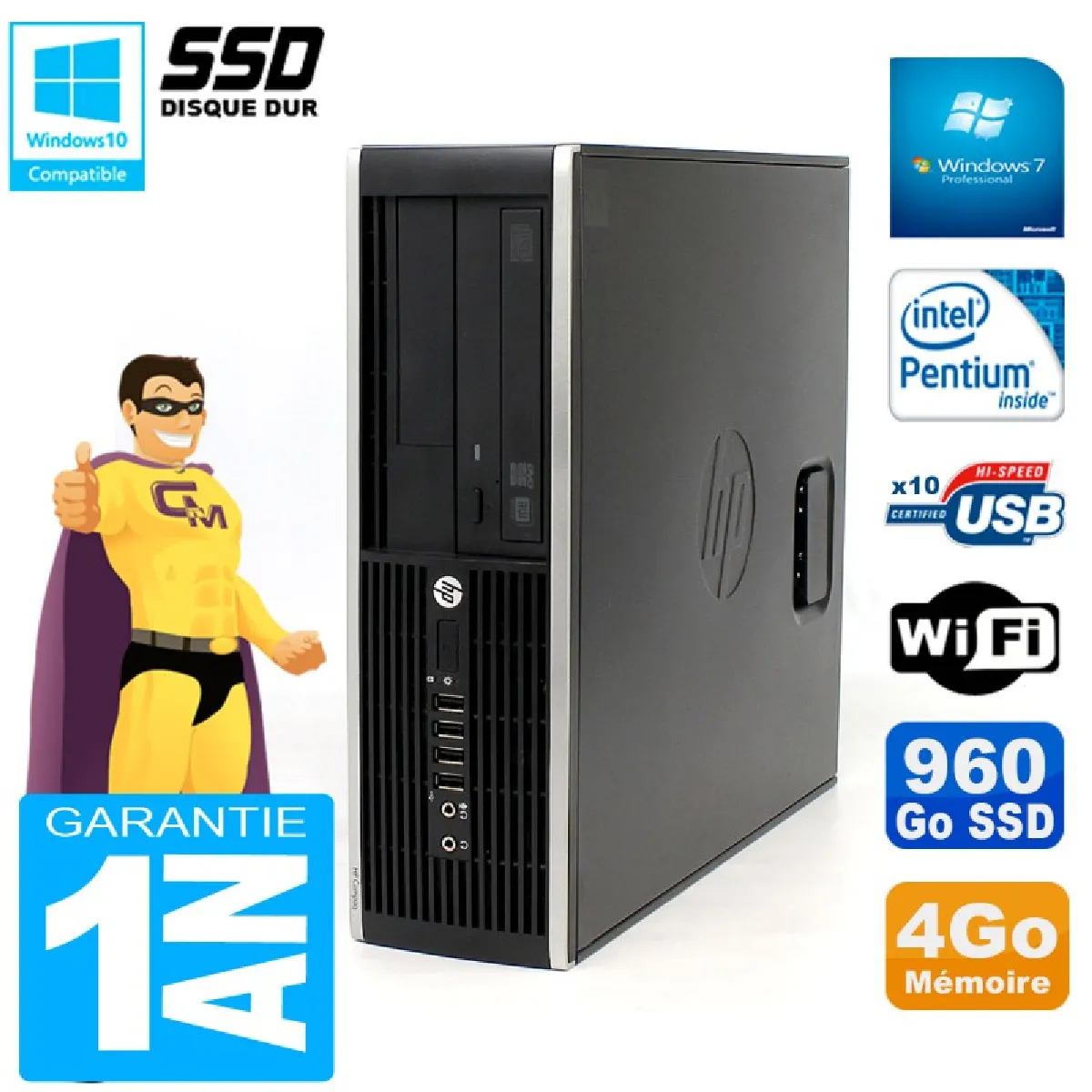 Hp Compaq Pro 6200 SFF - Noir