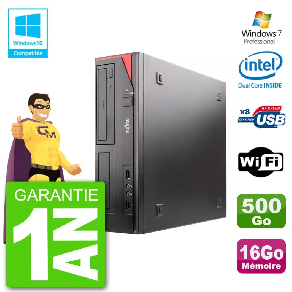 Fujitsu Esprimo E520 DT - Noir